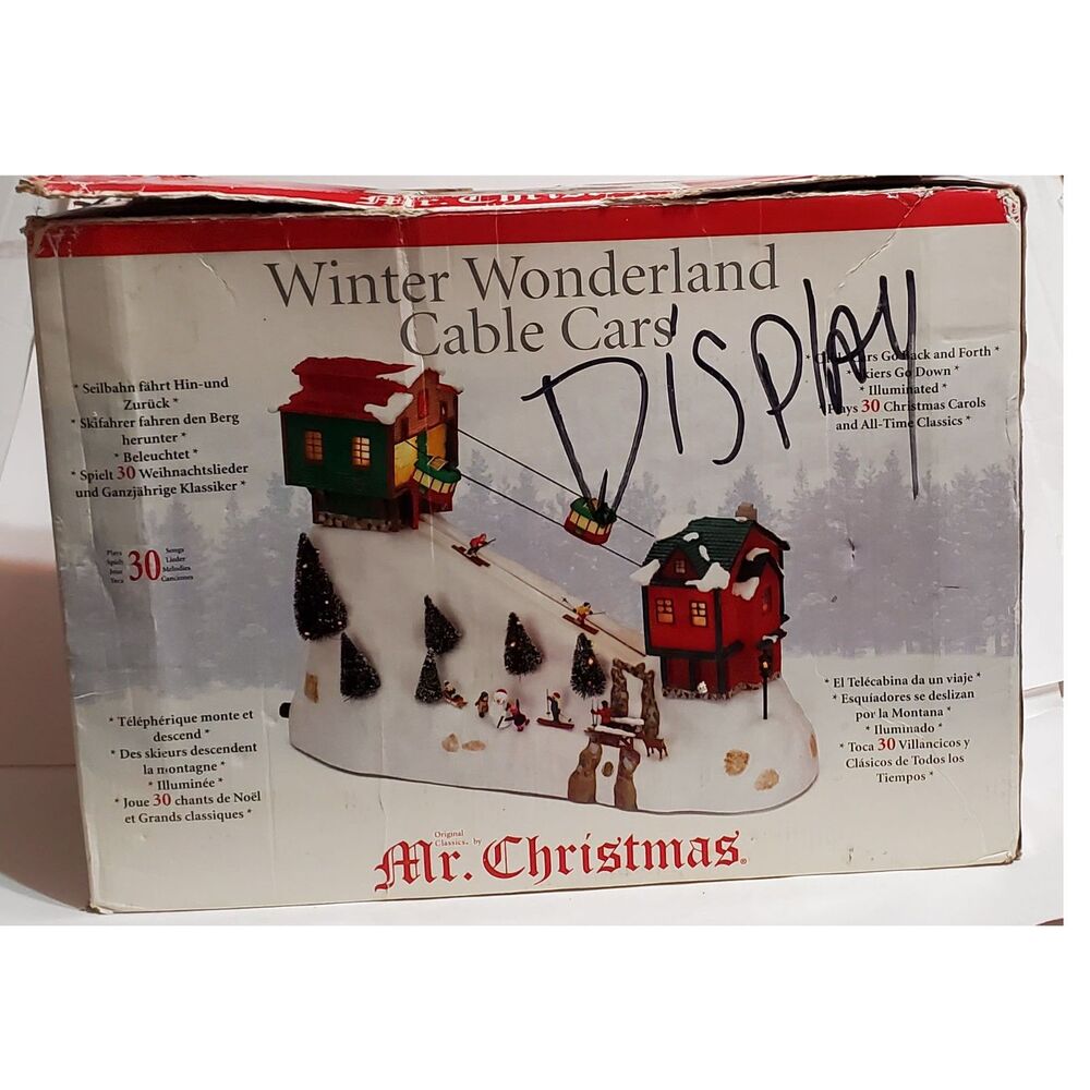 Mr. Christmas Winter Wonderland Cable Cars PLEASE READ Parts Or Repair